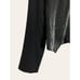 Alexander Wang Black Leather Mixed Media Button Front Blazer Jacket Size 4
