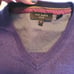Ted Baker V-Neck Sweater Pullover Long Sleeve Casual Top Blue 6 Merino Wool