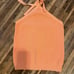 J.Crew Coral Peach Ribbed Knit Halter Top Sleeveless Summer Tank XL