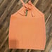 J.Crew Coral Peach Ribbed Knit Halter Top Sleeveless Summer Tank XL