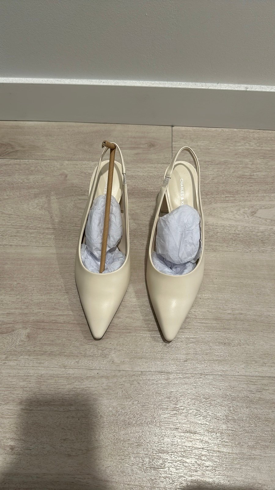 Charles & Keith square toe slingback pump