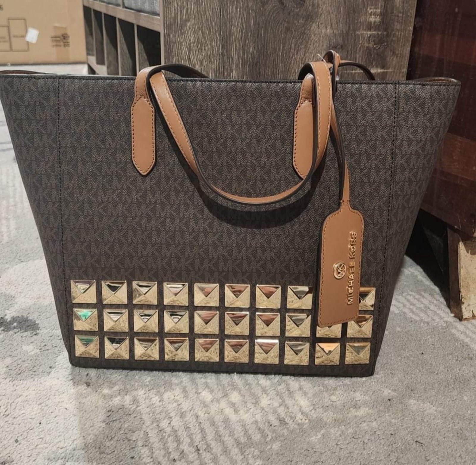Michael Kors studded tote