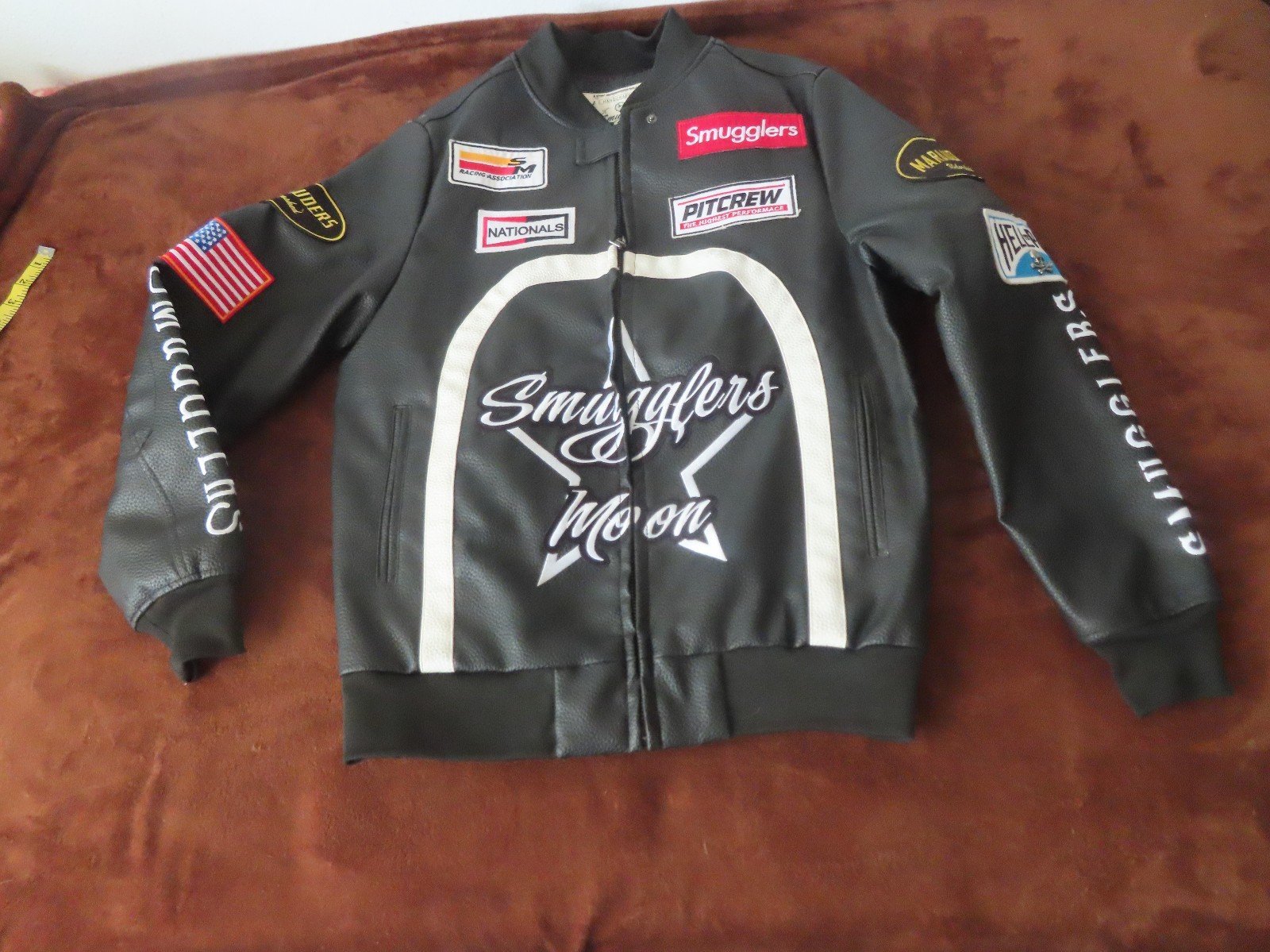 SMUGGLERS MOON 1920 HANDCRAFTED FAUX LEATHER JACKET L