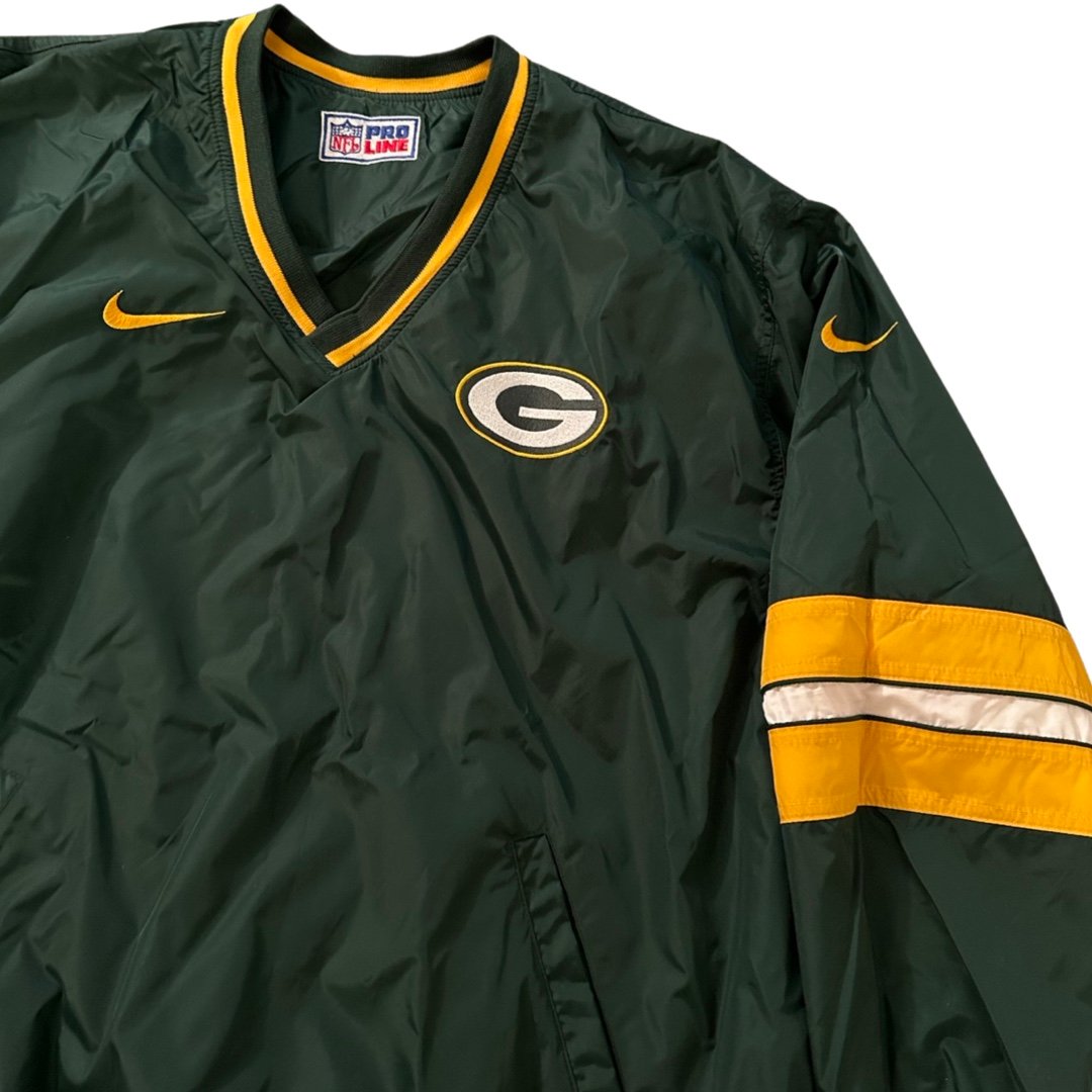 Vintage Reversible 90s Nike Green Bay Packers Pullover Jacket Nylon Mens L Shack