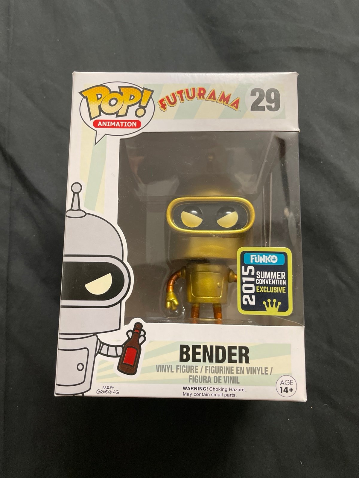 Bender 2015 Summer Convention Exclusive From Futurama Funko Pop #28