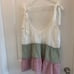 Ott Pastel Ruffled shoulder tie top