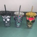 COOL GEAR 3-Pack 18oz Skull Chiller Tumbler Sugar Skull Design Tumblers w/ Straw