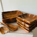 Vintage Wood Salad Bowl Set