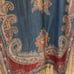 TravelSmith Shawl, Wrap, Scarf ,Gold Metallic Yarn, Green,Rust 80 x30 NWOT