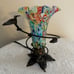 Hand Blown Glass Millefiori Tulip Lamp