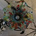Hand Blown Glass Millefiori Tulip Lamp