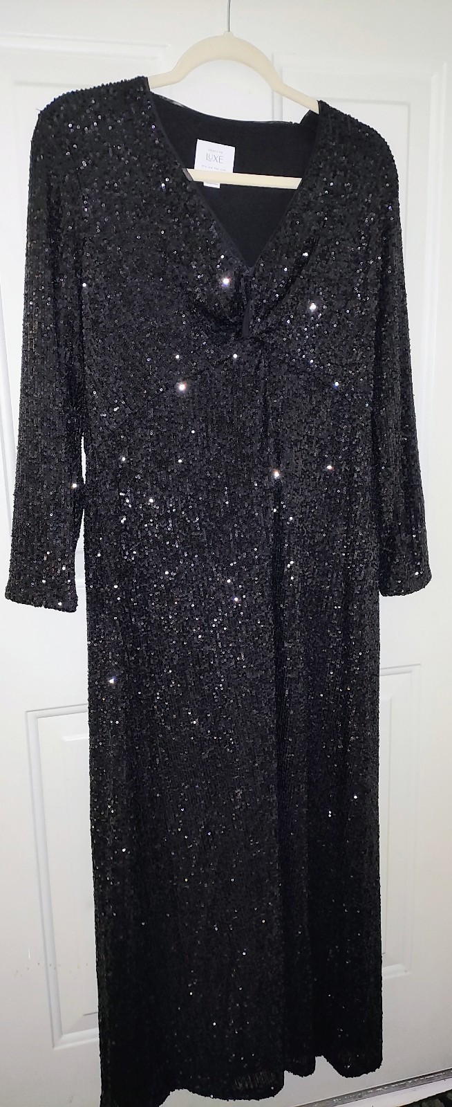 Black Sequin Gown Size L/XL