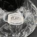 Vtg Atlantis Crystal Perfume Bottle Silver Mounted Hand Blown Block Cut Portugal