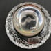 Vtg Atlantis Crystal Perfume Bottle Silver Mounted Hand Blown Block Cut Portugal