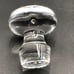 Vtg Atlantis Crystal Perfume Bottle Silver Mounted Hand Blown Block Cut Portugal