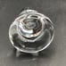 Vtg Atlantis Crystal Perfume Bottle Silver Mounted Hand Blown Block Cut Portugal