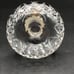 Vtg Atlantis Crystal Perfume Bottle Silver Mounted Hand Blown Block Cut Portugal