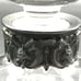 Vtg Atlantis Crystal Perfume Bottle Silver Mounted Hand Blown Block Cut Portugal