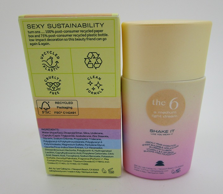 Calliray THE 6 A MEDIUM LIGHT DREAM Diffusing Tint Clean Foundation