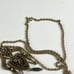 VTG CROWN & LION SHIELD/CREST PENDANT W/FAUX PEARLS & RED STONES 24 CHAIN UNSIG