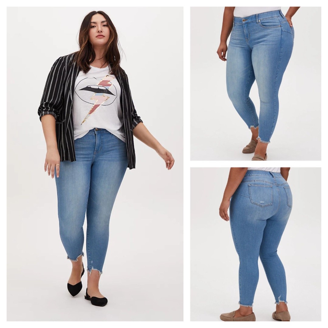 Torrid Bombshell Skinny Premium Stretch With Frayed Hem