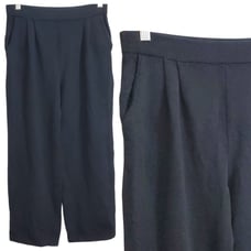 ST. JOHN Evening Sz 6 Santana Knit Womens High Waisted Black Pull-On Crop Pants