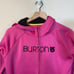 Burton Hot Pink Full Zip Logo Hoodie Jacket Pockets Sz M