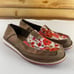 ARIAT Cruiser Womens 10B Metallic Leather Floral Print Slip-On Loafer #10035827