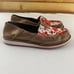 ARIAT Cruiser Womens 10B Metallic Leather Floral Print Slip-On Loafer #10035827