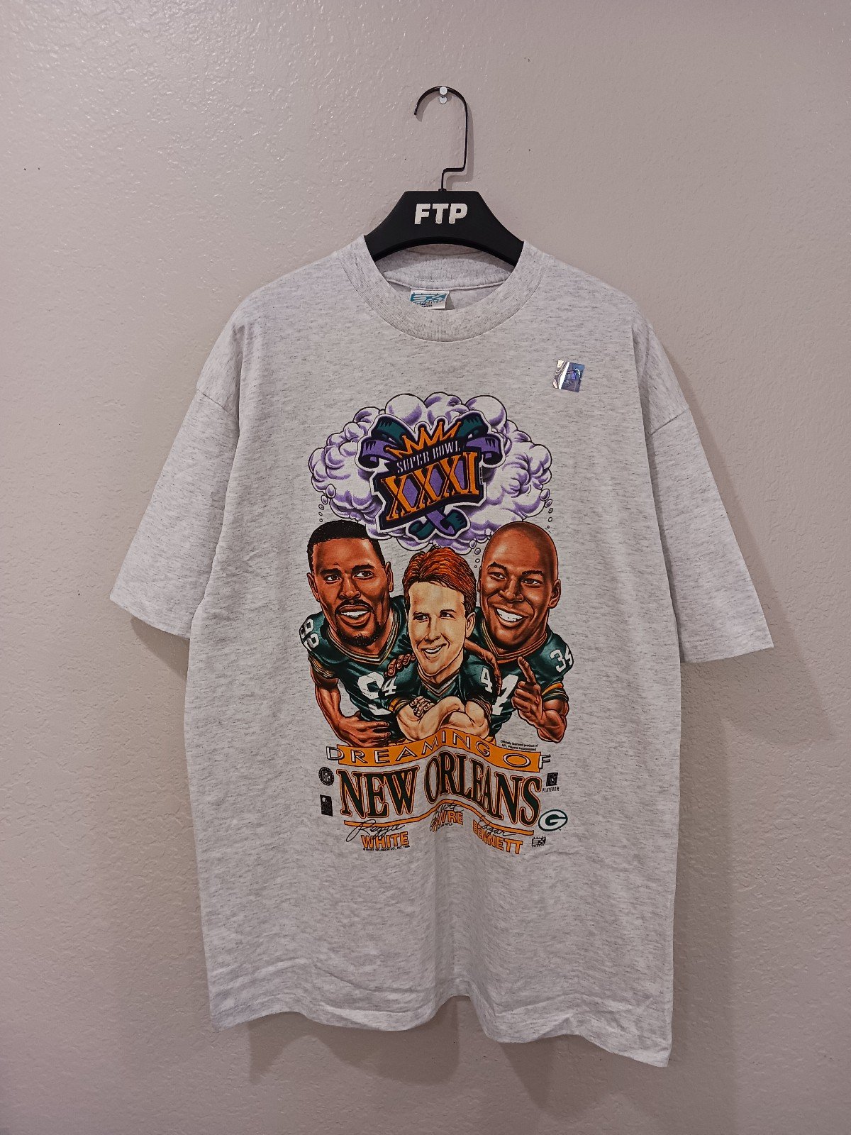 Super Bowl XXXI 1997 Dreaming Of New Orleans Vintage Green Bay Packers T-Shirt