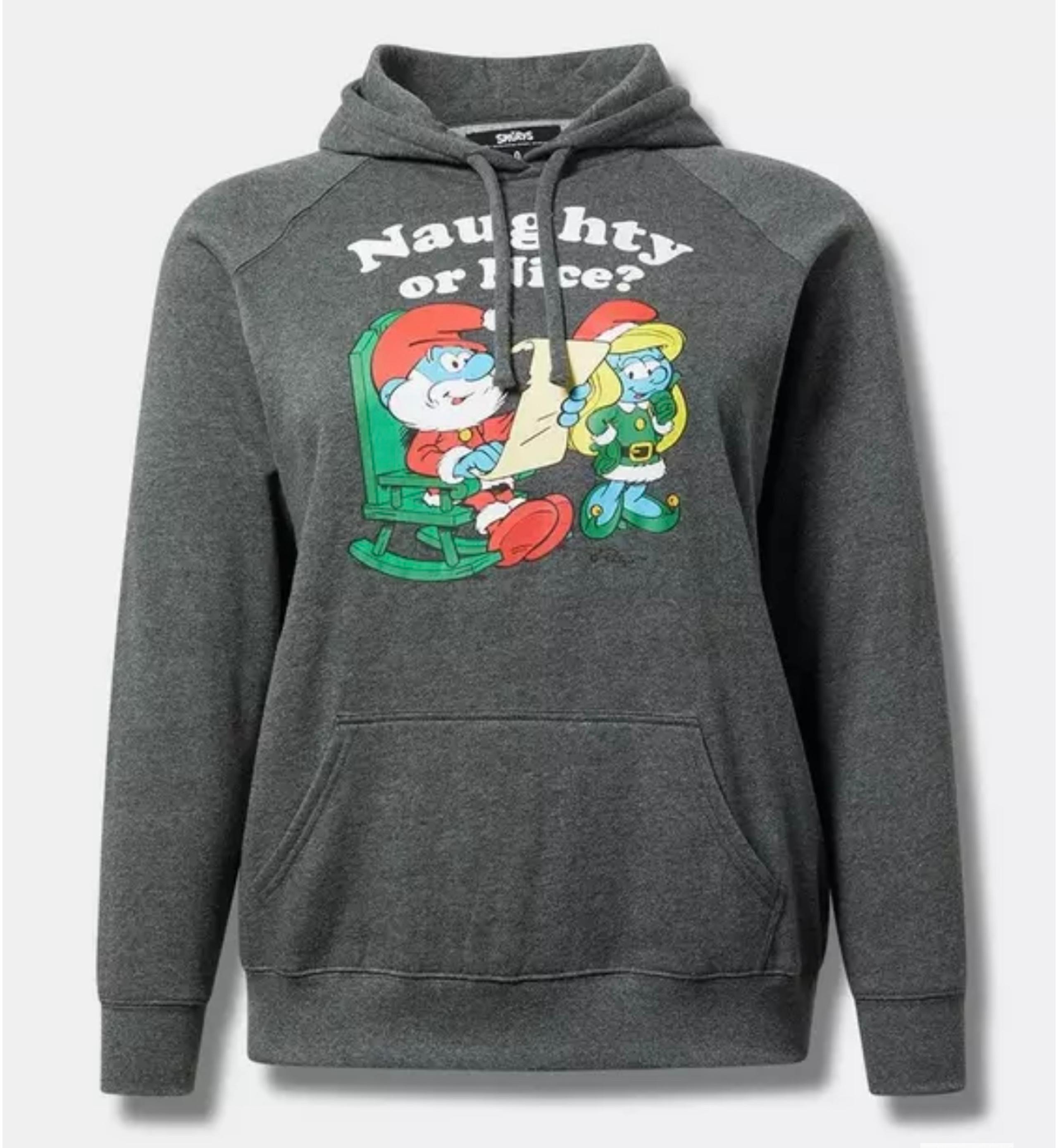 The Smurfs Classic Fit Hoodie Naughty or Nice NWT 3XL