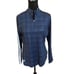 NWT Adidas Womens Blue White Sun Protection Long Sleeve Golf Athletic Shirt Medi
