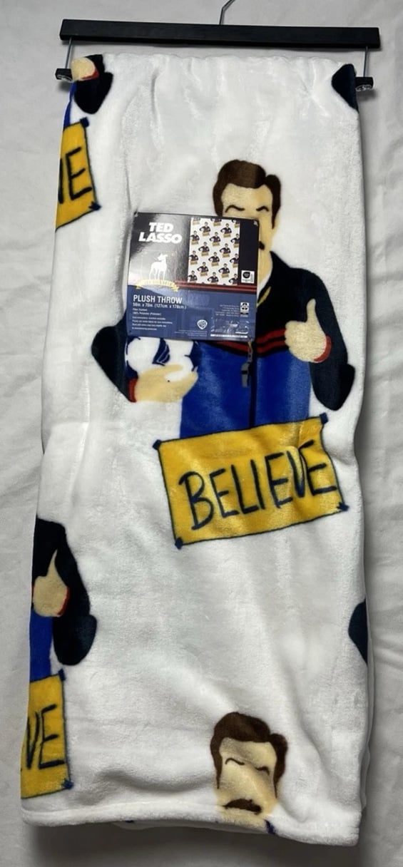 Ted Lasso Believe Plush Throw Blanket 50x70