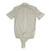 Wolford White Collared Short Sleeve Button Down Bodysuit Shirt Size 34 US 4 ECU