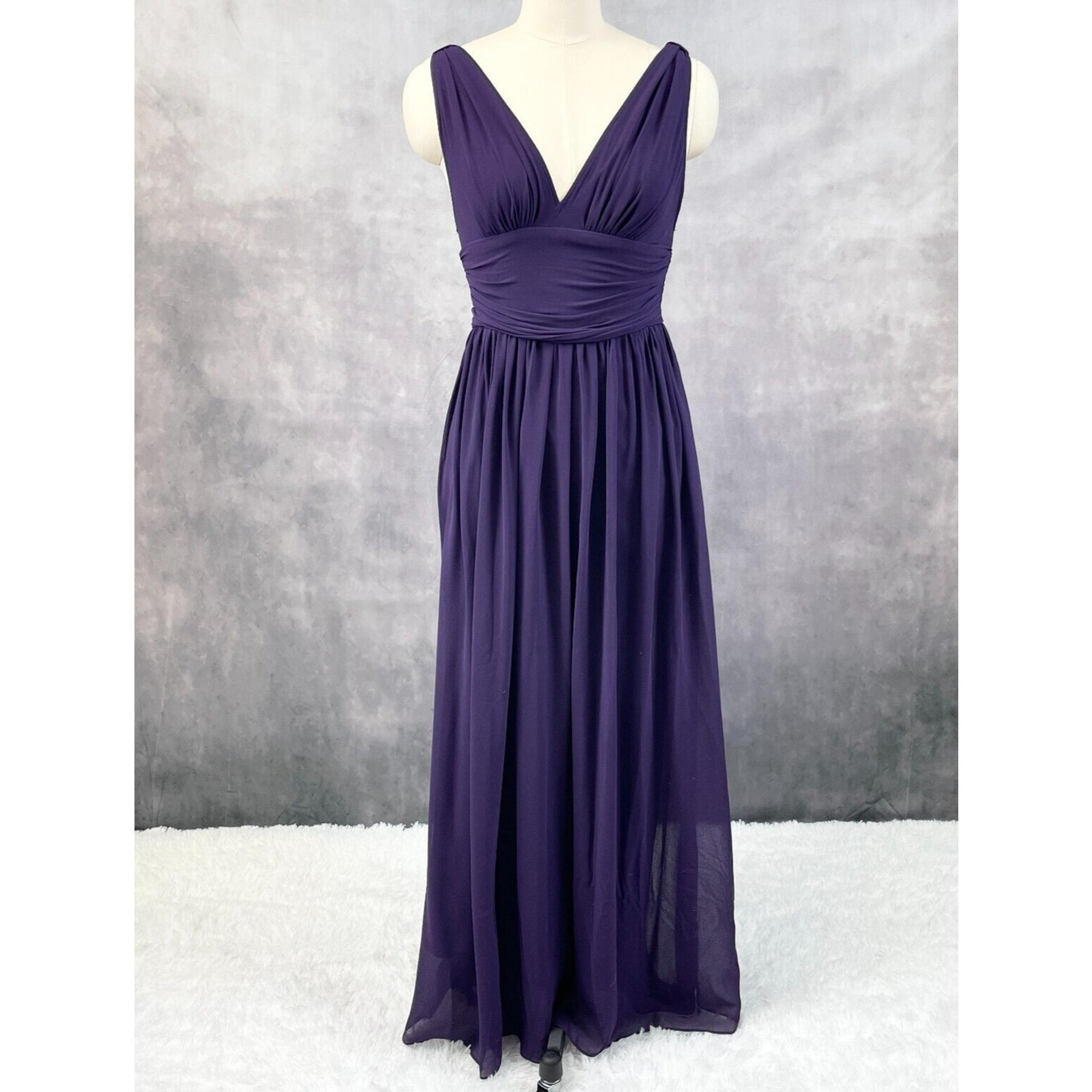 Ever Pretty Maxi Dress Womens 6 Purple Whimisgoth Fairy Prom Bridesmaid Wedding