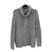 Athleta Borealis Cowl Neck Sweater Gray Long Sleeve Knit Wool Boucle Size Small