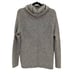 Athleta Borealis Cowl Neck Sweater Gray Long Sleeve Knit Wool Boucle Size Small