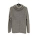 Athleta Borealis Cowl Neck Sweater Gray Long Sleeve Knit Wool Boucle Size Small
