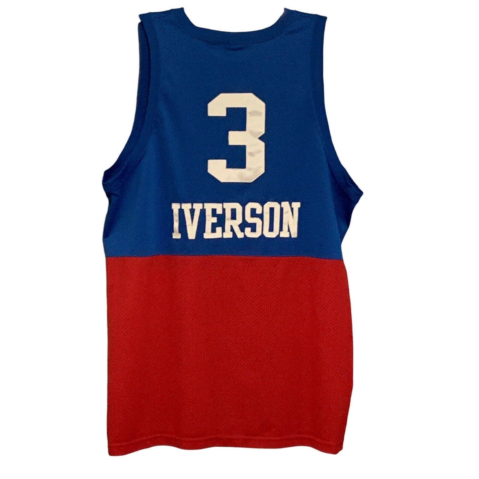 Philadelphia 76ers Sixers Jersey 3XL Allen Iverson Swingman VTG Blue Red Nike 66