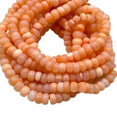 2 strands Shaded Orange Opal Beads, Natural Peruvian Opal Gemstone Beads Strands