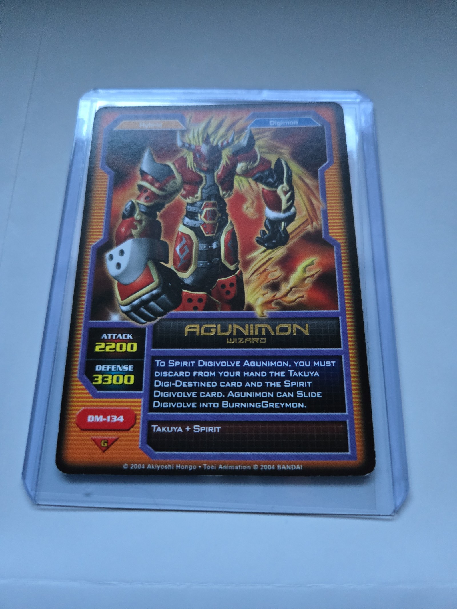 Digimon CCG 2004 Agunimon Gold Rare Card