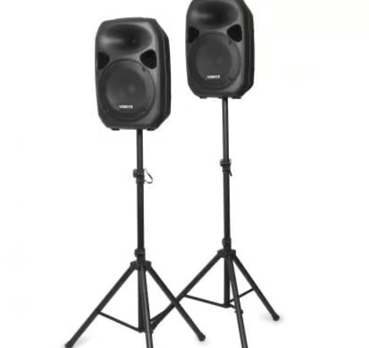 Vonyx 12’Sps122 350w (600) active speakers inc mix & stands