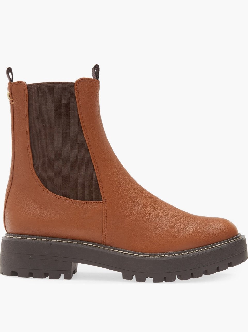 Sam Edelman Laguna Waterproof Lug Sole Chelsea Boot Brown 9.5