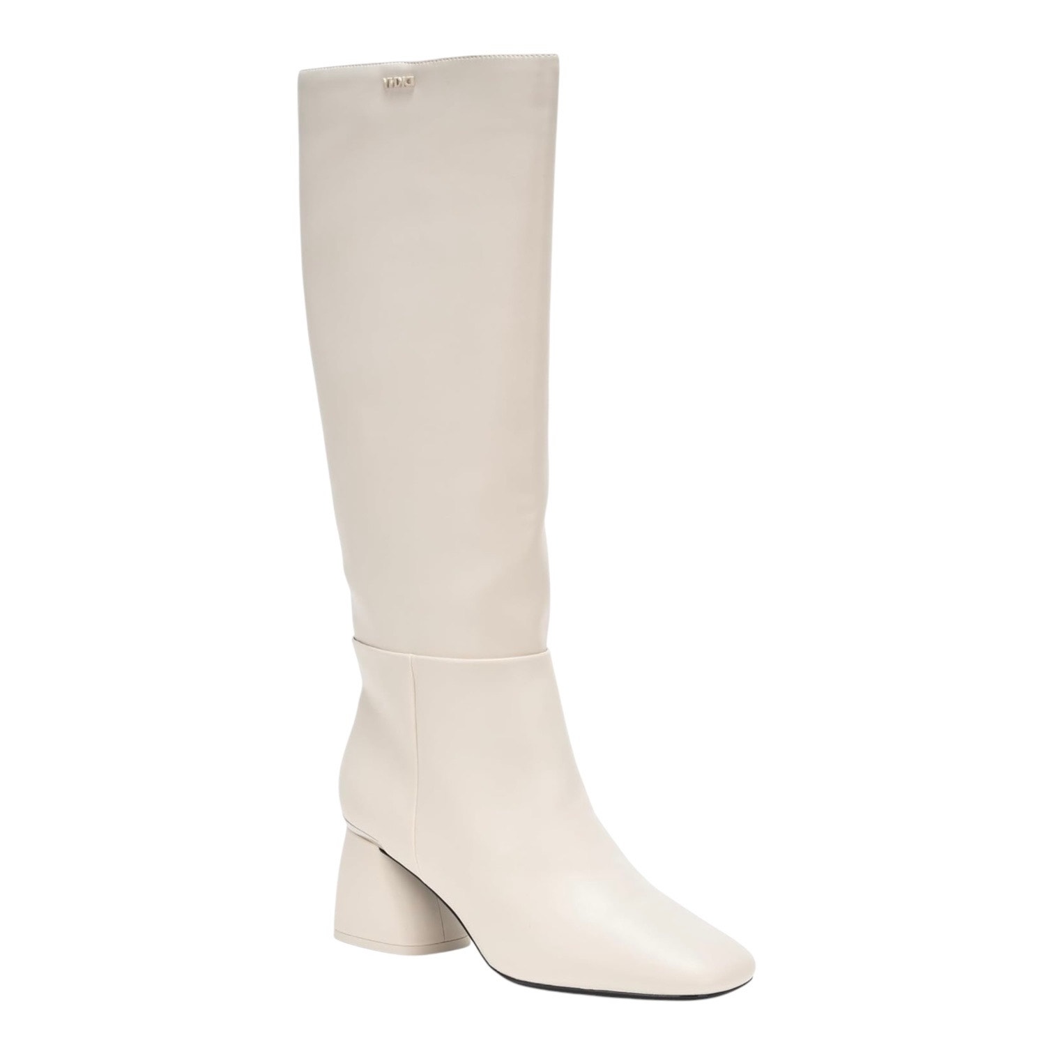 DKNY Women's Cana Block Heel Knee High Dress Boots Soft White Size 10