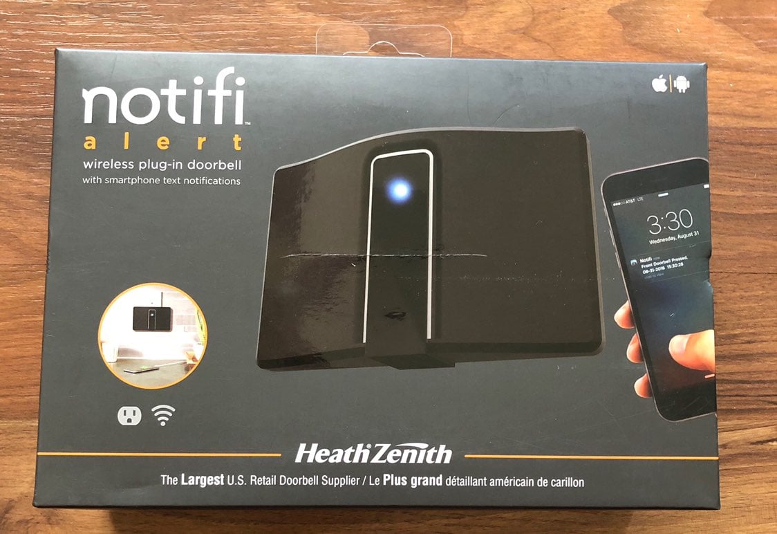 Heath Zenith Notifi Black Wireless Door
