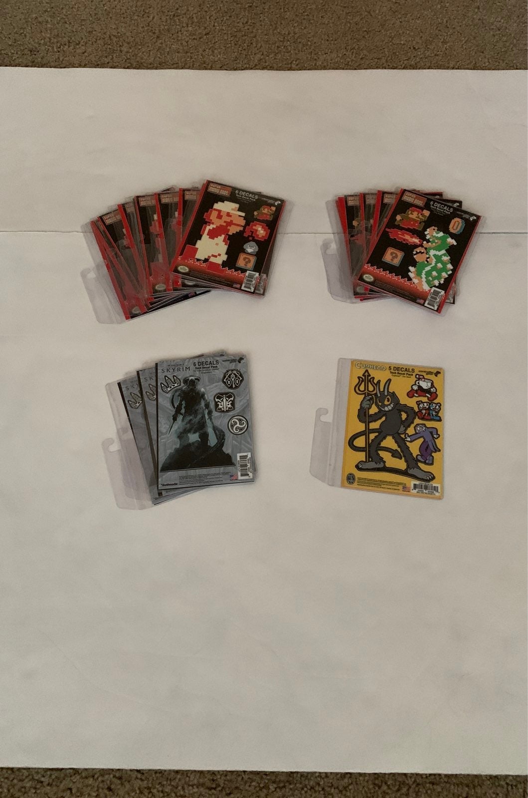 19 Controller Gear Decal Stickers. Super Mario, The Elder Scroll V Skyrim, & Mor