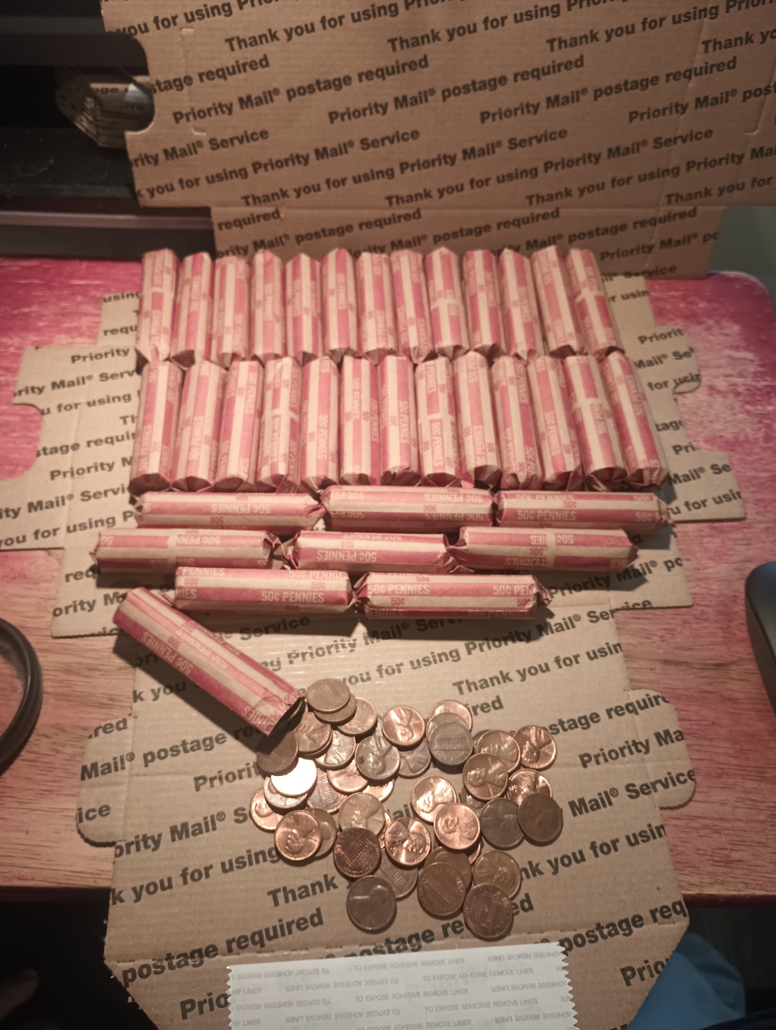 Cooper pennies from 1959-1982