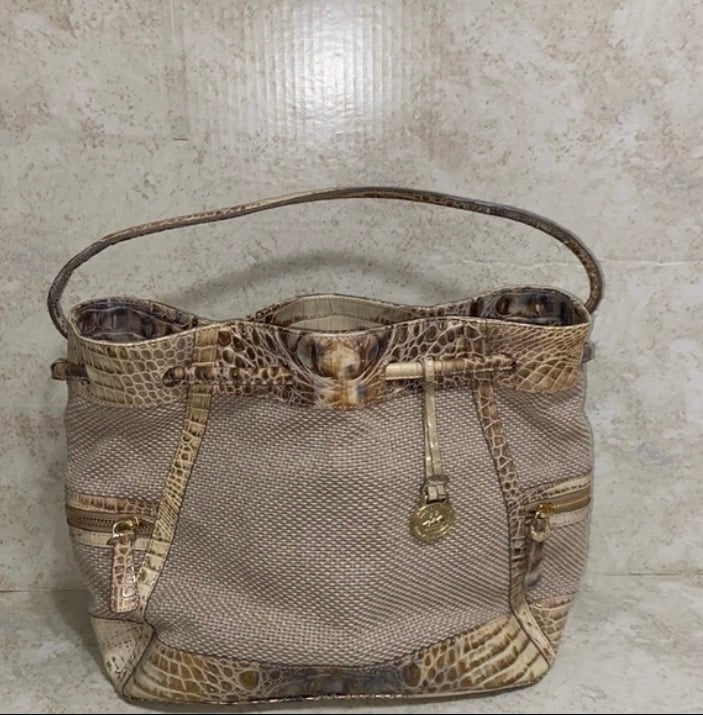 Brahmin Delita Harbor Tote Chocolate (Minor Wear) REDUCED NWT