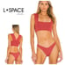 New. L*SPACE brick bikini set. L-top/M-bottom. Retails 168
