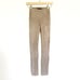 Lamarque 100% Suede Leather Pull on Skinny Women's Pants in Tan XS